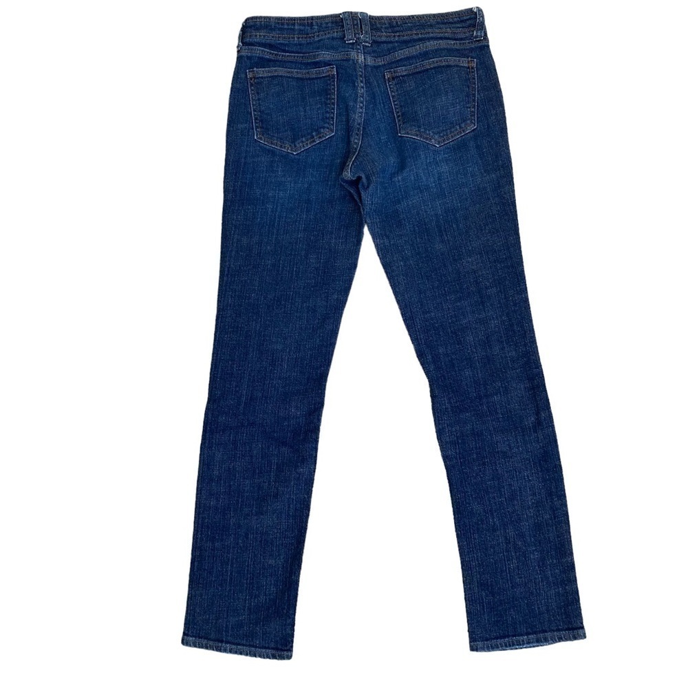 Old Navy Y2K Straight Leg Jeans Mid Rise Dark Wash Denim Side Pockets Size 4 - Picture 11 of 14